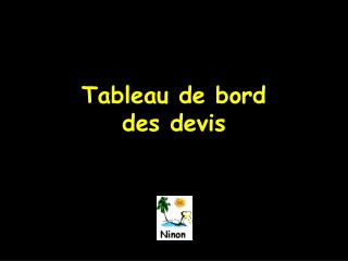 Tableau de bord des devis