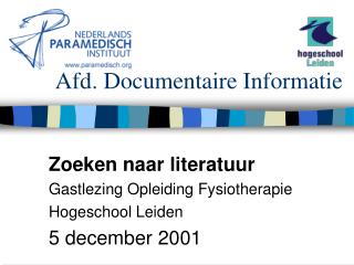 Afd. Documentaire Informatie