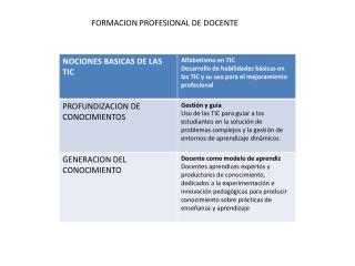 FORMACION PROFESIONAL DE DOCENTE