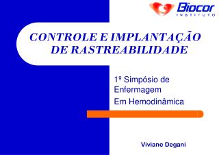 CONTROLE E IMPLANTAÇÃO DE RASTREABILIDADE