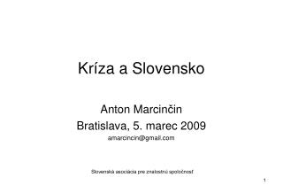 Kríza a Slovensko
