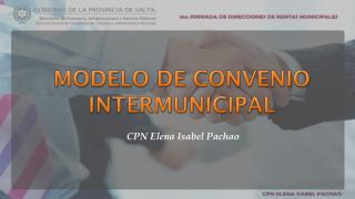 MODELO DE CONVENIO INTERMUNICIPAL