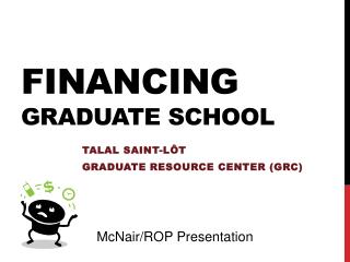 Financing Graduate sChool