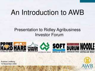 An Introduction to AWB