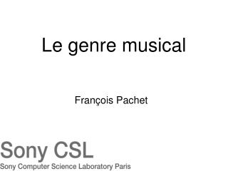 Le genre musical