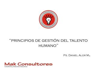 “principios de gestión del talento humano”