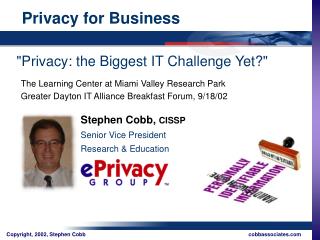 Privacy for Business