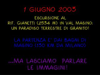 1 giugno 2003