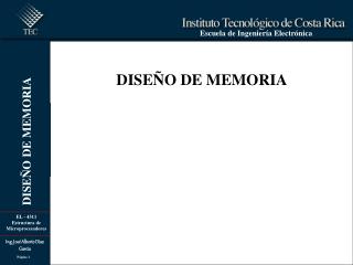 DISEÑO DE MEMORIA