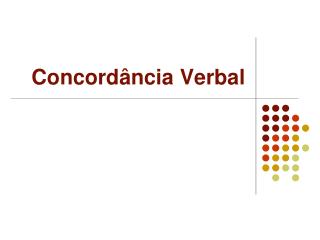 Concordância Verbal