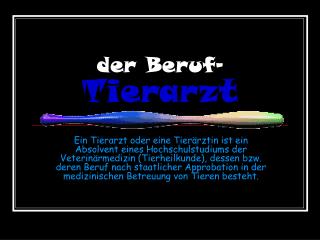 der Beruf- Tierarzt