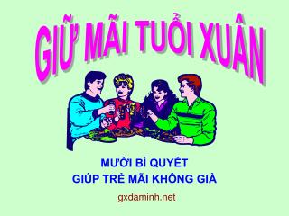 GIỮ MÃI TUỔI XUÂN