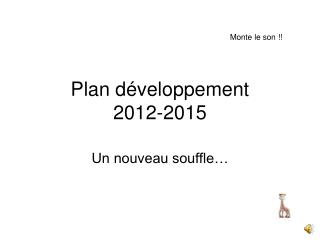 Plan développement 2012-2015