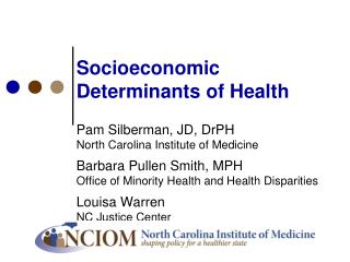 Socioeconomic Determinants of Health