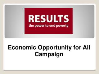 Economic Opportunity for All Campaign