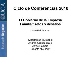 Ciclo de Conferencias 2010
