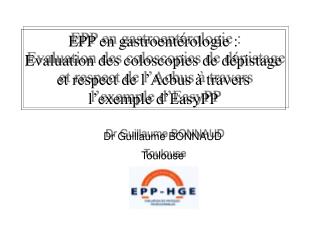 Dr Guillaume BONNAUD Toulouse