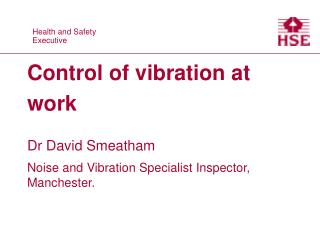 Control of vibration at work