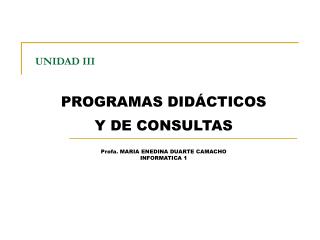 UNIDAD III