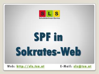 SPF in Sokrates-Web