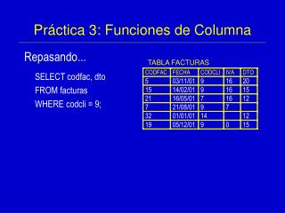 Práctica 3: Funciones de Columna