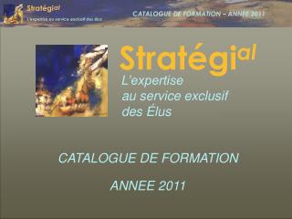 CATALOGUE DE FORMATION