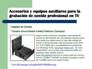 Accesorios y equipos auxiliares para la grabación de sonido profesional en TV