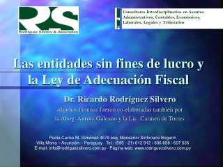 Las entidades sin fines de lucro y la Ley de Adecuación Fiscal