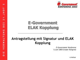 E-Government ELAK Kopplung