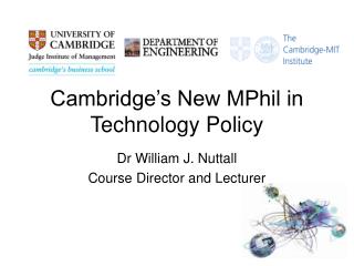 Cambridge’s New MPhil in Technology Policy