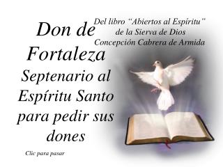 Don de Fortaleza Septenario al Espíritu Santo para pedir sus dones