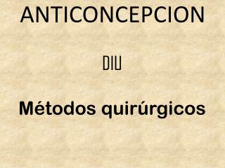 ANTICONCEPCION