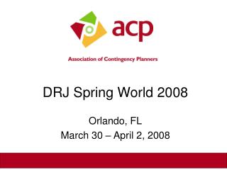 DRJ Spring World 2008