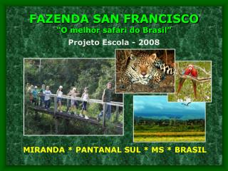 FAZENDA SAN FRANCISCO “O melhor safári do Brasil”