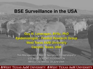 BSE Surveillance in the USA