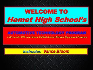 WELCOME TO Hemet High School’s