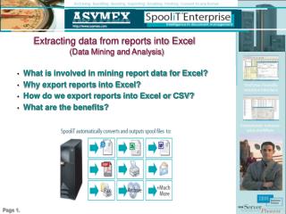 Extracting data from reports into Excel