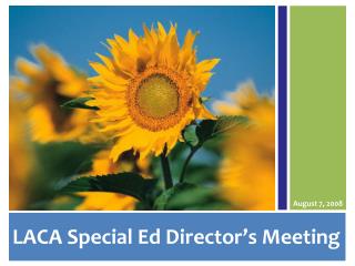 LACA Special Ed Director’s Meeting
