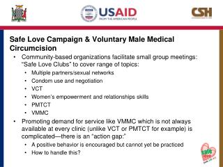 Safe Love Campaign &amp; Voluntary Male Medical Circumcision