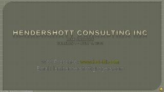Hendershott Consulting Inc Risk analysis Version 1 – July 1, 2010 Web Presence: hci-itil