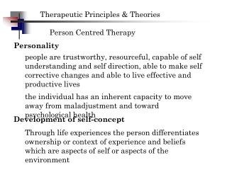 Person Centred Therapy