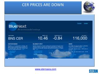CER PRICES ARE DOWN