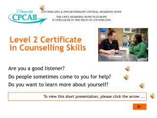 Level 2 Certificate in Counselling Skills