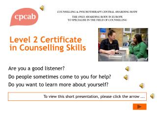 Level 2 Certificate in Counselling Skills