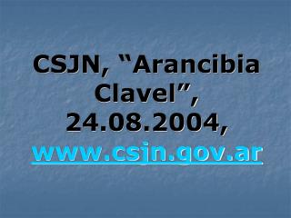 CSJN, “Arancibia Clavel”, 24.08.2004, csjn.ar