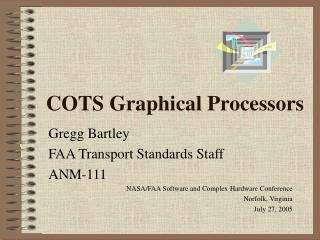 COTS Graphical Processors