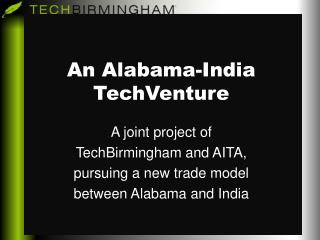 An Alabama-India TechVenture