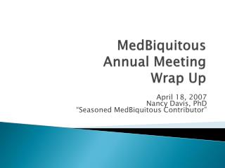 MedBiquitous Annual Meeting Wrap Up