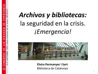 Elvira Permanyer i Sert Biblioteca de Catalunya