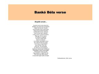 Bankó Béla verse